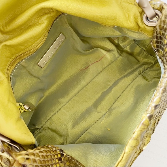 ❤️SOLD❤️Bottega Veneta yellow snakeskin leather vintage shoulder bag - Picture 8 of 13
